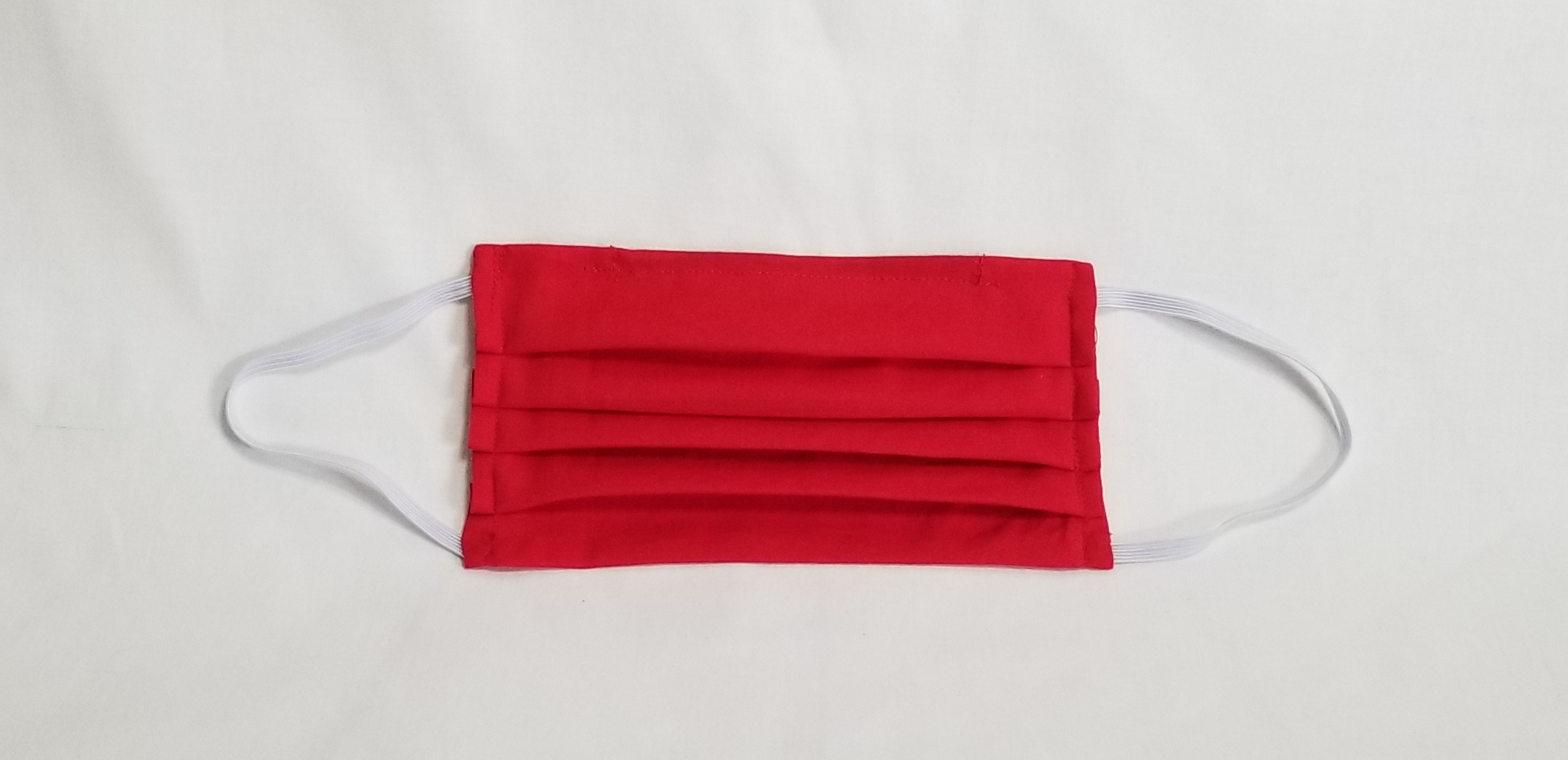 (image for) Handmade, Red Earloop Face Mask w/pocket